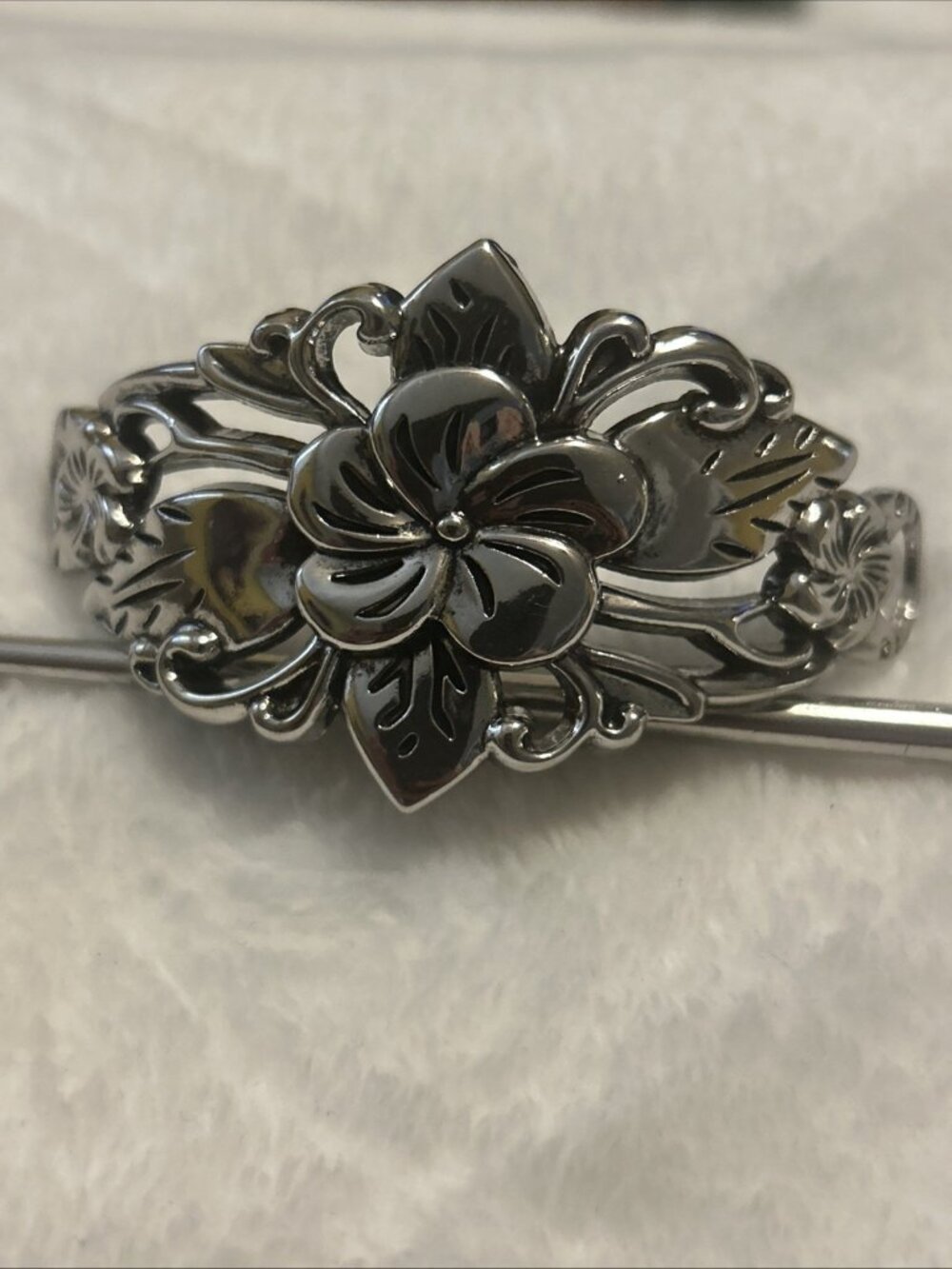 Celtic Floral Hair Pin Barrette Metal Hair Slide Hair Pin Bun For Long Hair